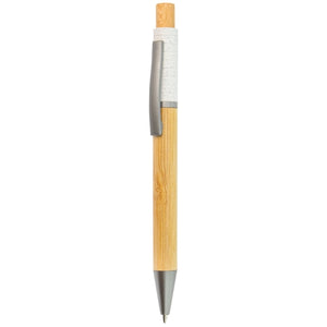 Stylo en bambou fibre de blé et métal Zeres