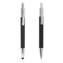 Charger l&#39;image dans la galerie, Set stylo et porte-mine touch en fibre de carbone Pierre Cardin