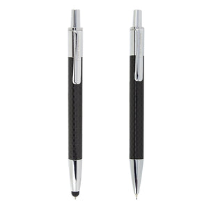 Set stylo et porte-mine touch en fibre de carbone Pierre Cardin