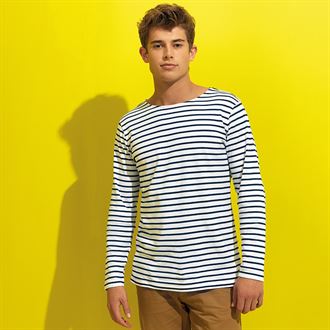 T-shirt marinière à manches longues homme