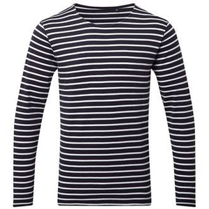 T-shirt marinière à manches longues homme