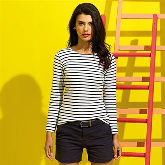 T-shirt marinière femme à manches longues
