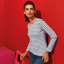 Charger l&#39;image dans la galerie, T-shirt marinière femme à manches longues