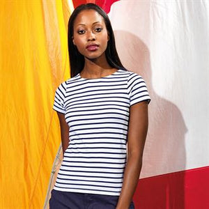 T-shirt marinière femme à manches courtes