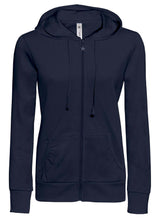 Charger l'image dans la galerie, Sweat-shirt femme zippé à capuche