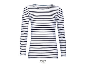 T-shirt marinière femme manches longues Sol's Marine Women
