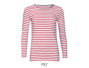 T-shirt marinière femme manches longues Sol's Marine Women