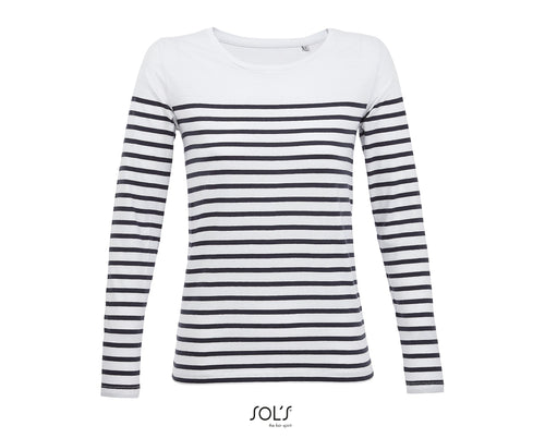T-shirt marinière femme manches longues Sol's Matelot LSL Women