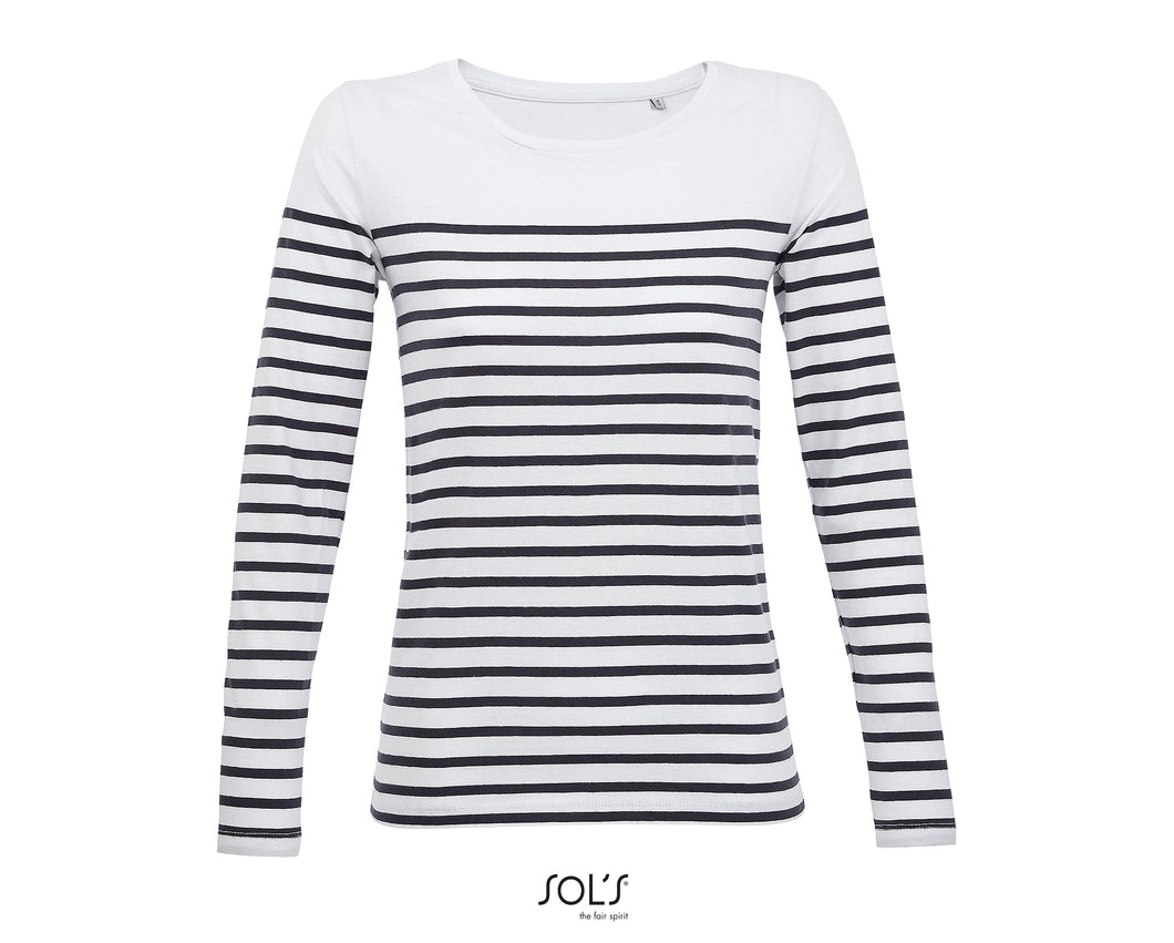 T-shirt marinière femme manches longues Sol's Matelot LSL Women