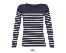 Charger l&#39;image dans la galerie, T-shirt marinière femme manches longues Sol&#39;s Matelot LSL Women