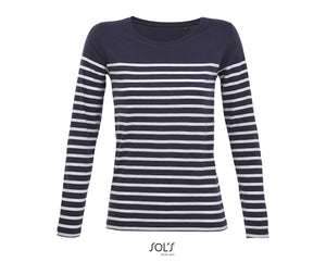 T-shirt marinière femme manches longues Sol's Matelot LSL Women