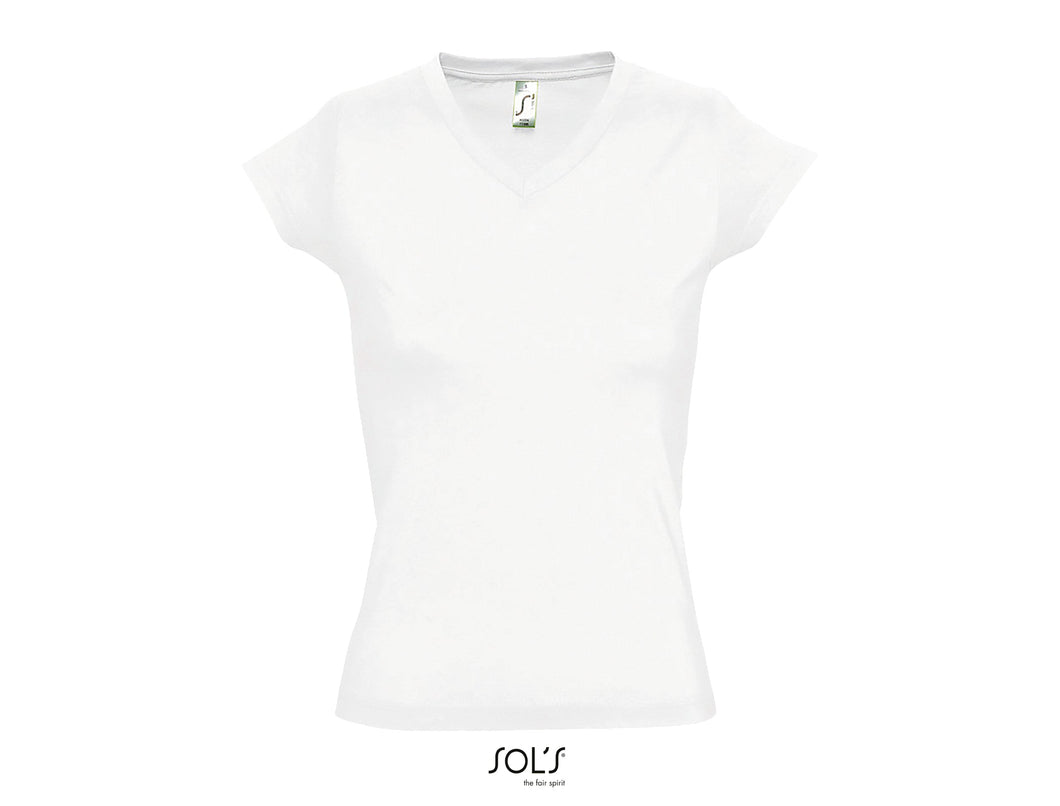 T-shirt femme col V Sol's Moon