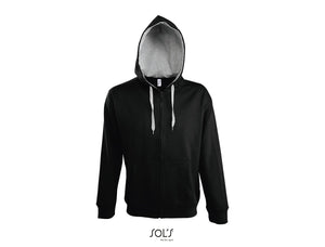 Veste zippée homme bicolore à capuche doublée contrastée Sol's Soul Men