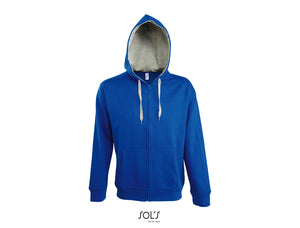 Veste zippée homme bicolore à capuche doublée contrastée Sol's Soul Men