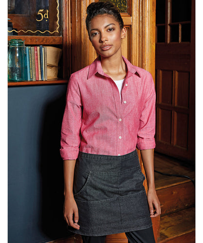 Tablier de bar à coutures denim
