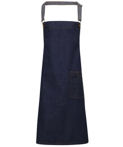Tablier bavette denim effet ciré Distric