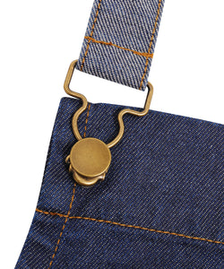 Tablier bavette denim effet ciré Distric