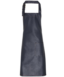 Tablier bavette en simili cuir