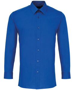 Chemise popeline ajustée à manches longues