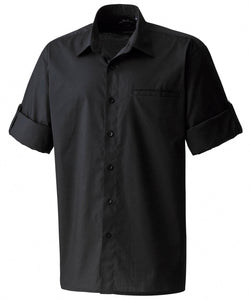 Chemise popeline à manches retroussables