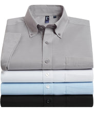 Charger l&#39;image dans la galerie, Chemise Oxford à manches courtes Signature homme