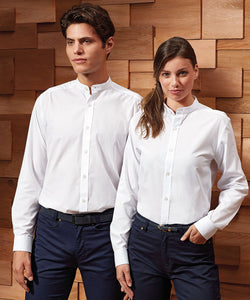 Chemise manches longues à col grand-père