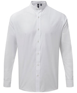 Chemise manches longues à col grand-père