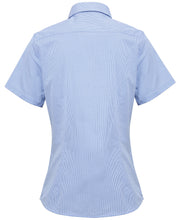Charger l&#39;image dans la galerie, Chemise en coton à petits carreaux (Gingham) manches courtes femme