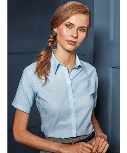 Chemise Oxford à manches courtes Signature Femme