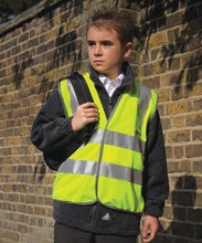 Charger l&#39;image dans la galerie, Veste Junior de protection de haute visibilité homologuée à la norme EN1150 Classe 2
