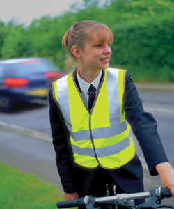 Veste Junior de protection de haute visibilité homologuée à la norme EN1150 Classe 2