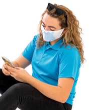 Charger l'image dans la galerie, Pack de 5 masques de protection zigzag antibactérien en tissu naturel